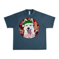 Christmas White Shepherd With Buffalo Plaid Urban Heavy Tee | Teevron