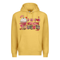 Antique Gold v is for valentine venti coffee cup Premium Hoodie - MaliasSmallBusiness
