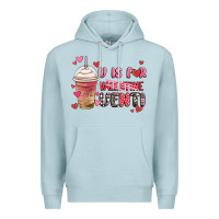 Blue Mist v is for valentine venti coffee cup Premium Hoodie - MaliasSmallBusiness