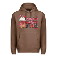 Chestnut v is for valentine venti coffee cup Premium Hoodie - MaliasSmallBusiness