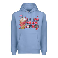 Colony Blue v is for valentine venti coffee cup Premium Hoodie - MaliasSmallBusiness