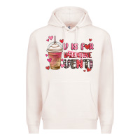 Pale Pink v is for valentine venti coffee cup Premium Hoodie - MaliasSmallBusiness