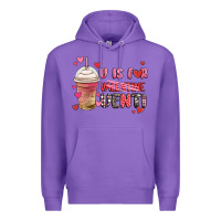 Purple v is for valentine venti coffee cup Premium Hoodie - MaliasSmallBusiness