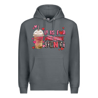 Rock v is for valentine venti coffee cup Premium Hoodie - MaliasSmallBusiness