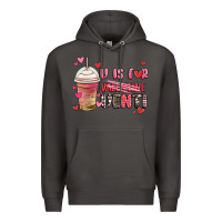 Smoke v is for valentine venti coffee cup Premium Hoodie - MaliasSmallBusiness