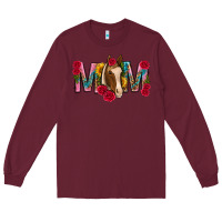 Burgundy mom with horse mothers day Long Sleeve Tee - texasbilliewilder