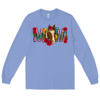 Colony Blue mom with horse mothers day Long Sleeve Tee - texasbilliewilder