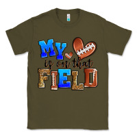 Army Green my heart is on that field american football Classic Tee - Zillion Design Studio