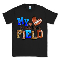 Black my heart is on that field american football Classic Tee - Zillion Design Studio