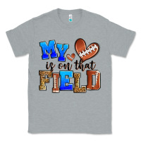 Heather Grey my heart is on that field american football Classic Tee - Zillion Design Studio