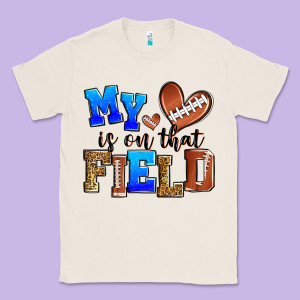 My Heart Is On That Field American Football Classic Tee Designed By Zillion Design Studio