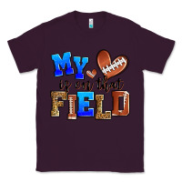 Plum my heart is on that field american football Classic Tee - Zillion Design Studio