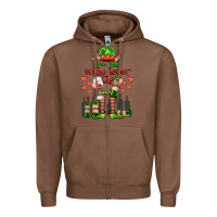 Chestnut im the wine lover elf Zipper Hoodie - FaDigitalArtStudio