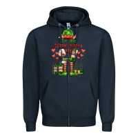 Navy im the wine lover elf Zipper Hoodie - FaDigitalArtStudio