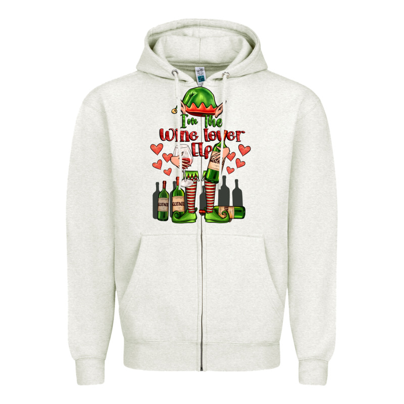 Im The Wine Lover Elf Zipper Hoodie by FaDigitalArtStudio | Teevron