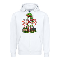 White im the wine lover elf Zipper Hoodie - FaDigitalArtStudio