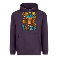 Plum can't be tamed longhaired cow Heavyweight Hoodie - Jasminsmagicworld