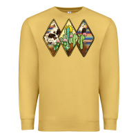 Antique Gold cactus serape cowhide Premium Sweatshirt - JahusDesignShop
