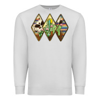 Dove Grey cactus serape cowhide Premium Sweatshirt - JahusDesignShop