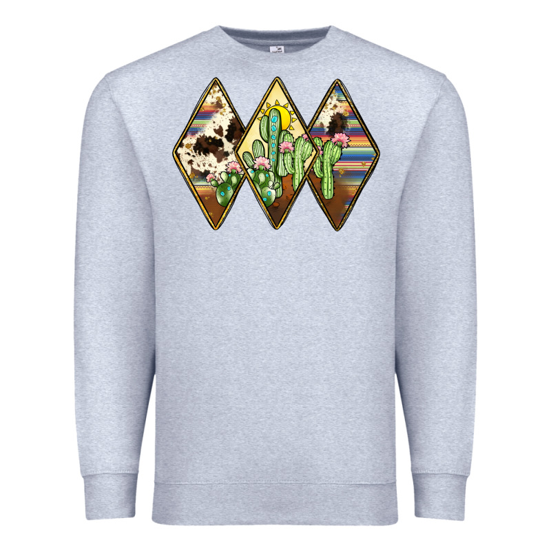 Cactus Serape Cowhide Premium Sweatshirt by JahusDesignShop | Teevron