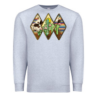 Heather Grey cactus serape cowhide Premium Sweatshirt - JahusDesignShop