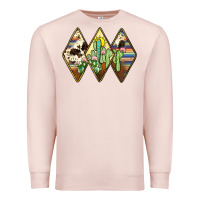 Pale Pink cactus serape cowhide Premium Sweatshirt - JahusDesignShop