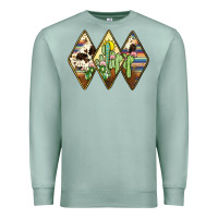 Seafoam cactus serape cowhide Premium Sweatshirt - JahusDesignShop