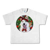 Lunar Rock Christmas White Shepherd With Cowhide Urban Heavy Tee - RanaPortraitStore
