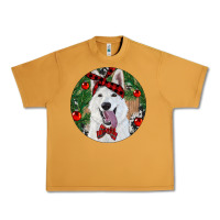 Peanut Butter Christmas White Shepherd With Cowhide Urban Heavy Tee - RanaPortraitStore