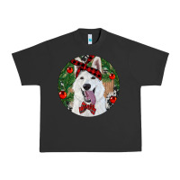 Pigment Black Christmas White Shepherd With Cowhide Urban Heavy Tee - RanaPortraitStore
