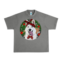 Tornado Christmas White Shepherd With Cowhide Urban Heavy Tee - RanaPortraitStore