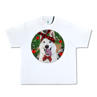 White Christmas White Shepherd With Cowhide Urban Heavy Tee - RanaPortraitStore