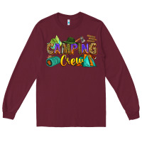 Burgundy camping crew Long Sleeve Tee - Zillion Design Studio