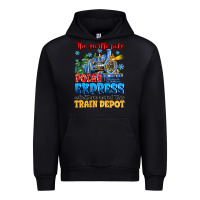 Black thr north pole polar express admit one round trip Urban Hoodie - MaliasSmallBusiness