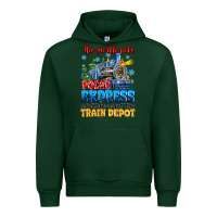 Forest Green thr north pole polar express admit one round trip Urban Hoodie - MaliasSmallBusiness