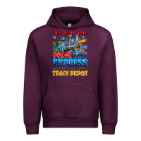 Mauve Wine thr north pole polar express admit one round trip Urban Hoodie - MaliasSmallBusiness