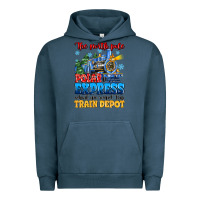 Pigment Midnight Navy thr north pole polar express admit one round trip Urban Hoodie - MaliasSmallBusiness