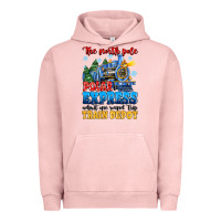 Pigment Salmon thr north pole polar express admit one round trip Urban Hoodie - MaliasSmallBusiness