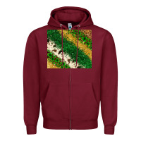 Burgundy St. Patrick's Day leopard cowhide glitter tumbler Zipper Hoodie - Neo Western