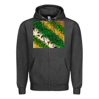 Charcoal Heather St. Patrick's Day leopard cowhide glitter tumbler Zipper Hoodie - Neo Western