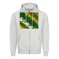 Dove Grey St. Patrick's Day leopard cowhide glitter tumbler Zipper Hoodie - Neo Western