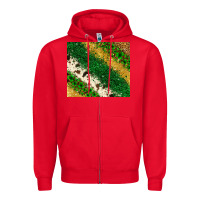 Red St. Patrick's Day leopard cowhide glitter tumbler Zipper Hoodie - Neo Western