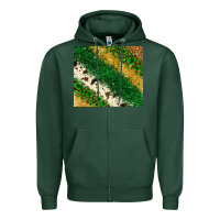 Sports Green St. Patrick's Day leopard cowhide glitter tumbler Zipper Hoodie - Neo Western