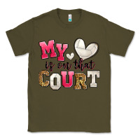 Army Green my heart is on that court volleyball Classic Tee - Zillion Design Studio
