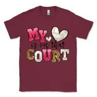 Burgundy my heart is on that court volleyball Classic Tee - Zillion Design Studio