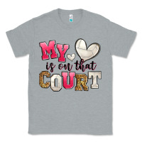 Heather Grey my heart is on that court volleyball Classic Tee - Zillion Design Studio