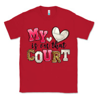 Red my heart is on that court volleyball Classic Tee - Zillion Design Studio