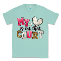 Seafoam my heart is on that court volleyball Classic Tee - Zillion Design Studio