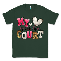 Sports Green my heart is on that court volleyball Classic Tee - Zillion Design Studio