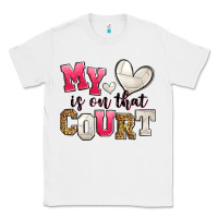 White my heart is on that court volleyball Classic Tee - Zillion Design Studio